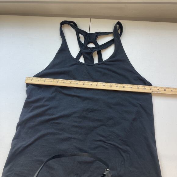 Lululemon Women Sz 12 Tank Tops Lot of 2 Cotton Black Teal Green Racer Back Both - Picture 8 of 13